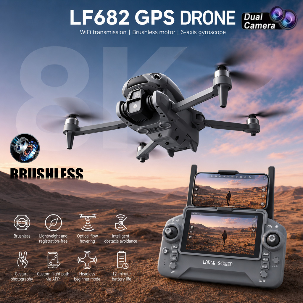Drone Camera Professional - Nouveau Drone LF682 8K avec Double