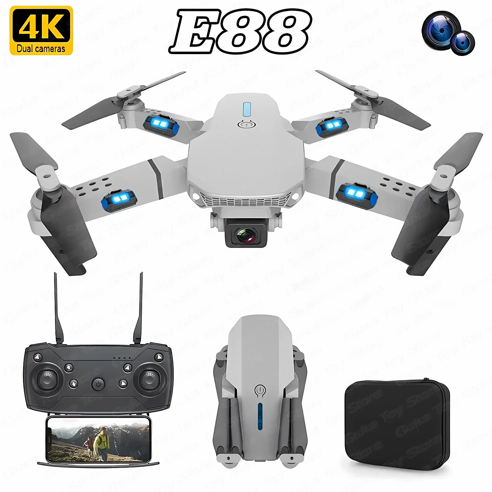 Drone E88 Pro WIFI FPV Grand A - Drone Camera Hd avis et prix