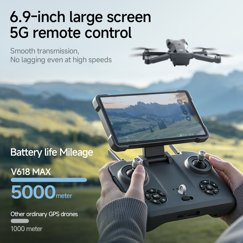Drone pliable V618 MAX GPS ave - Drone Camera Professional avis et prix
